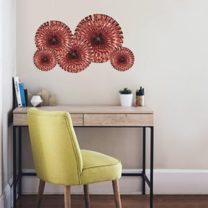 Bulk Metallic Fans - Rose Gold (Case of 30) by Beistle