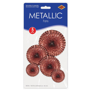 Bulk Metallic Fans - Rose Gold (Case of 30) by Beistle