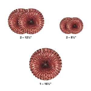 Bulk Metallic Fans - Rose Gold (Case of 30) by Beistle