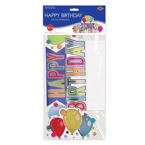 Bulk 3-D Foil Happy Birthday Centerpiece (Case of 12) by Beistle