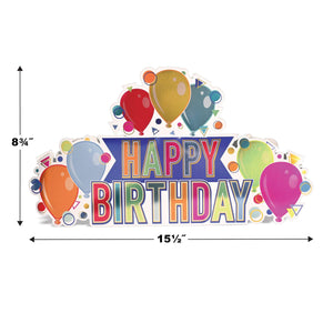 Bulk 3-D Foil Happy Birthday Centerpiece (Case of 12) by Beistle