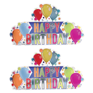 Bulk 3-D Foil Happy Birthday Centerpiece (Case of 12) by Beistle