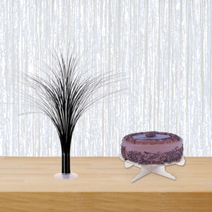 Bulk Metallic Spray Centerpiece - black & silver (Case of 6) by Beistle