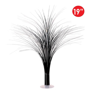 Bulk Metallic Spray Centerpiece - black & silver (Case of 6) by Beistle