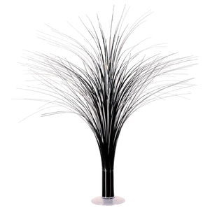 Metallic Party Spray Centerpiece - black & silver - Bulk 6 Pack