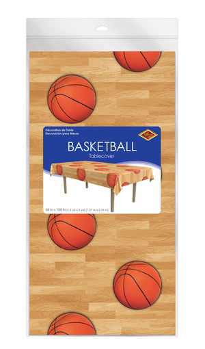 Bulk Basketball Theme Tablecover (Case of 12) by Beistle