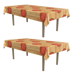 Bulk Basketball Theme Tablecover (Case of 12) by Beistle