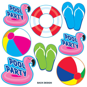 Bulk Pool Party Cutouts (Case of 96) by Beistle