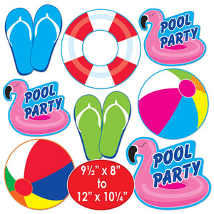 Bulk Pool Party Cutouts (Case of 96) by Beistle