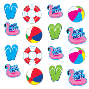 Bulk Pool Party Cutouts (Case of 96) by Beistle