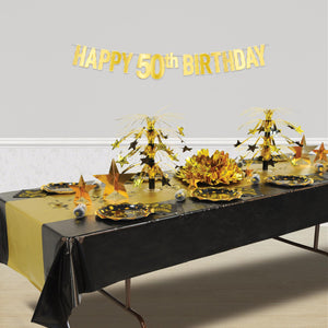 Bulk Foil Happy  50th  Birthday Streamer (Case of 12) by Beistle