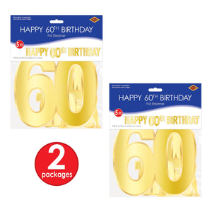 Bulk Foil Happy  60th  Birthday Streamer (Case of 12) by Beistle