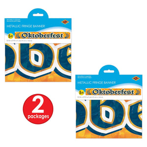 Bulk Metallic Oktoberfest Fringe Banner (Case of 12) by Beistle