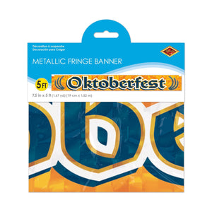 Bulk Metallic Oktoberfest Fringe Banner (Case of 12) by Beistle