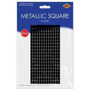 Bulk Black Metallic Square Curtain (6 Pkgs Per Case) by Beistle