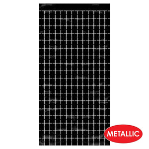 Bulk Black Metallic Square Curtain (6 Pkgs Per Case) by Beistle