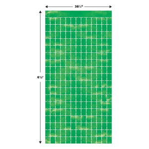 Bulk Green Metallic Square Curtain (6 Pkgs Per Case) by Beistle