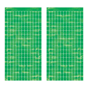 Bulk Green Metallic Square Curtain (6 Pkgs Per Case) by Beistle