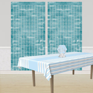 Bulk Light Blue Metallic Square Curtain (6 Pkgs Per Case) by Beistle