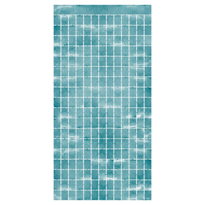 Light Blue Metallic Party Square Curtain - Bulk 6 Pack