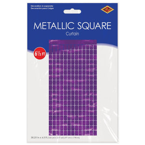 Bulk Purple Metallic Square Curtain (6 Pkgs Per Case) by Beistle