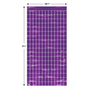 Bulk Purple Metallic Square Curtain (6 Pkgs Per Case) by Beistle