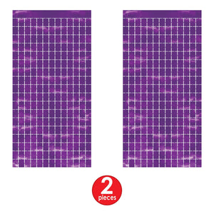 Bulk Purple Metallic Square Curtain (6 Pkgs Per Case) by Beistle