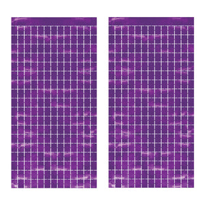 Bulk Purple Metallic Square Curtain (6 Pkgs Per Case) by Beistle