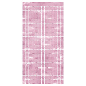 Pink Metallic Party Square Curtain - Bulk 6 Pack