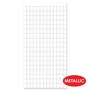 Bulk White Metallic Square Curtain (6 Pkgs Per Case) by Beistle