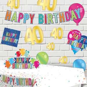 Bulk Foil  40  Birthday Cutouts (Case of 72) by Beistle