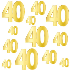 Bulk Foil  40  Birthday Cutouts (Case of 72) by Beistle