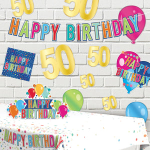 Bulk Foil  50  Birthday Cutouts (Case of 72) by Beistle