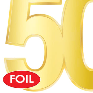 Bulk Foil  50  Birthday Cutouts (Case of 72) by Beistle