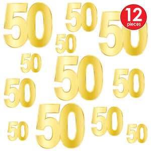 Bulk Foil  50  Birthday Cutouts (Case of 72) by Beistle