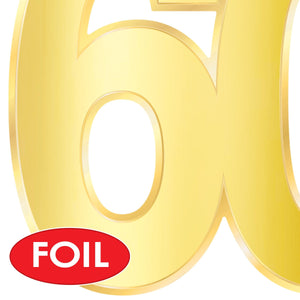 Bulk Foil  60  Birthday Cutouts (Case of 72) by Beistle