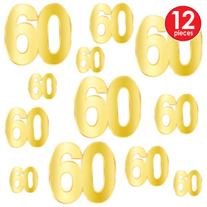 Bulk Foil  60  Birthday Cutouts (Case of 72) by Beistle