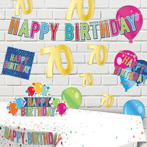 Bulk Foil  70  Birthday Cutouts (Case of 72) by Beistle