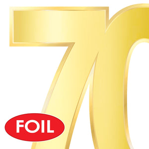 Bulk Foil  70  Birthday Cutouts (Case of 72) by Beistle