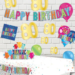 Bulk Foil  80  Birthday Cutouts (Case of 72) by Beistle