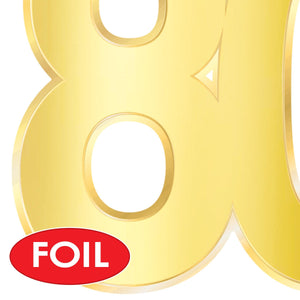 Bulk Foil  80  Birthday Cutouts (Case of 72) by Beistle