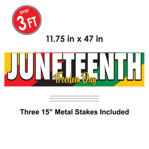 Bulk Plastic Jumbo Juneteenth Yard Sign (Case of 6) by Beistle