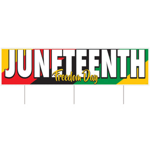 Plastic Jumbo Juneteenth Yard Sign - Bulk 6 Pack