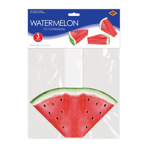 Bulk 3-D Watermelon Centerpieces (Case of 36) by Beistle