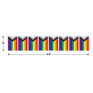 Bulk Pride Flag Pennant Streamer (Case of 12) by Beistle