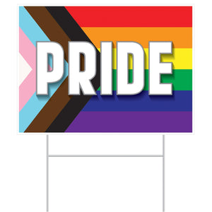 Plastic Pride Flag Party Yard Sign - Bulk 6 Pack