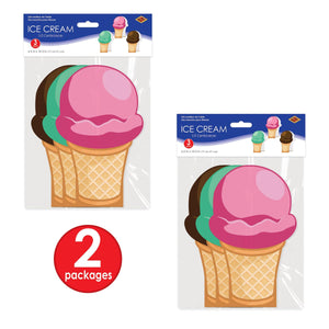 Bulk 3-D Ice Cream Centerpieces (Case of 36) by Beistle