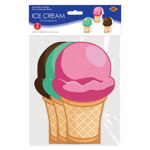 Bulk 3-D Ice Cream Centerpieces (Case of 36) by Beistle