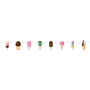 Ice Cream Party Streamer - Bulk 12 Pack