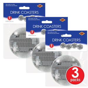 Bulk Disco Ball Coasters (Case of 96) by Beistle